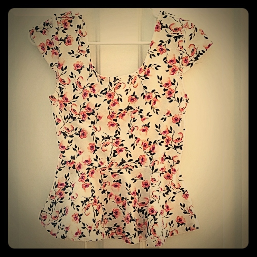 Floral peplum